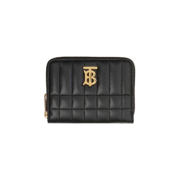 BURBERRY Mini Lola Quilted Lambskin Zip Around Wallet- Black - Picture 2 of 10